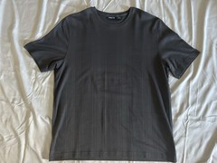 Claiborne Men’s Ribbed Short Sleeve Crew Neck Pull-Over Shirt ~ Gray ~ Large