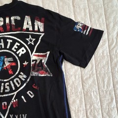 American Fighter Men’s Black T-Shirt, Red White, And Blue Size Large Nwt