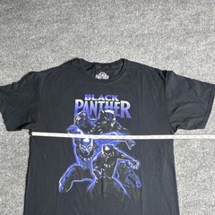 MARVEL Studios BLACK PANTHER Graphic Print Men’s L Black Tagless Crew Tee