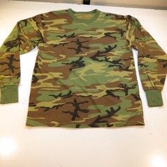 ROTHCO CAMO CAMOUFLAGE LONG SLEEVE TACTICAL TEE T SHIRT Mens L Green
