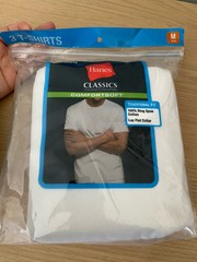 Hanes 7870W3 – Classic White Mens Crew Neck T-Shirt P3 – Size Medium