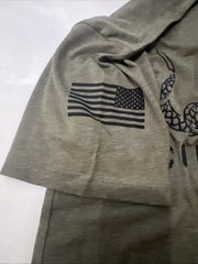 Black Rifle Coffee Company Coffee or Die T-Shirt Snake Military Green Size Large