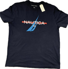 Nautica Mens T Shirt Size M New With Tags Blue Graphic Since 1983 Cotton Tee