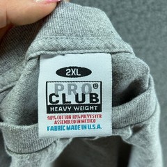 Pro Club Heavyweight T-Shirt Mens 2XL Gray Blank Crew Neck Streetwear