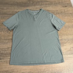 Free Fly Mens Henley T-Shirt Size (XL) Light Green Bamboo Viscose Blend EUC B9