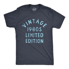 Mens Vintage 1980s Limited Edition T Shirt Funny Cool 1980 Theme Classic Tee for