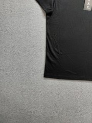 Alfani Men T Shirt L Black Henley Neck Short Sleeve Stretch Pullover Casual Tee