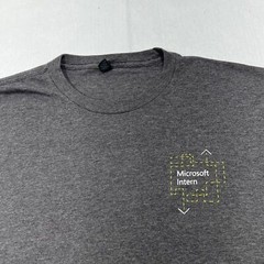 Microsoft Corporation Intern Men’s Large Gray Short Sleeve Graphic T Shirt
