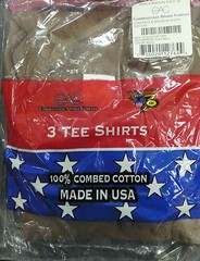 TSHIRT T-SHIRT BROWN COTTON CREW NECK FOR CAMO BDU SHIRT XX-SMALL 3 PACK