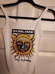 Sublime crop top Ribbed Hand Cropped sublime tank top 40 Oz To Freedom xs – 2xl