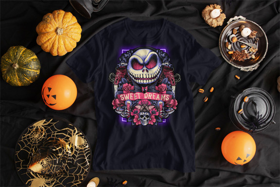 Sweet Dreams Graphic Sneaker Tee Halloween T-Shirt Big & Tall Sm Street Wear