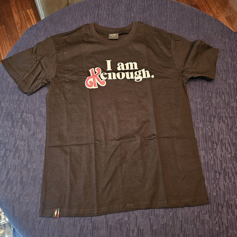 Barbie Movie Ken “I Am Kenough” T-Shirt Puppy Town Black Size X-Large XL New