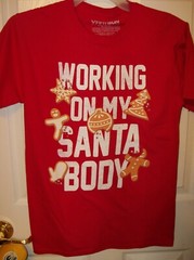 Working On My Santa Claus Body Short Sleeve Red Shirt Mens Size XL XLarge NWT