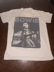 David Bowie Graphic T-Shirt Mens Medium M Gray Bay Island Sportswear Rock 2 Tee