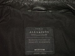 Men’s All Saints SECTION LEATHER SHIRT jacket overshirt M (ref103) £139.99!!!!!