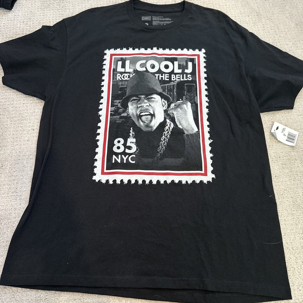 Cross Colours LL Cool J Rock The Bells NY 85 Stamp 90s Retro Legends TShirt Xlg