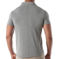 TOF PARIS T-Shirts Short-Sleeved Cotton Pique Shirt Heather Grey 32
