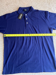 Hugo Boss Dakota Long Sleeve Polo Shirt Mens Medium Blue NWT Stretch Casual