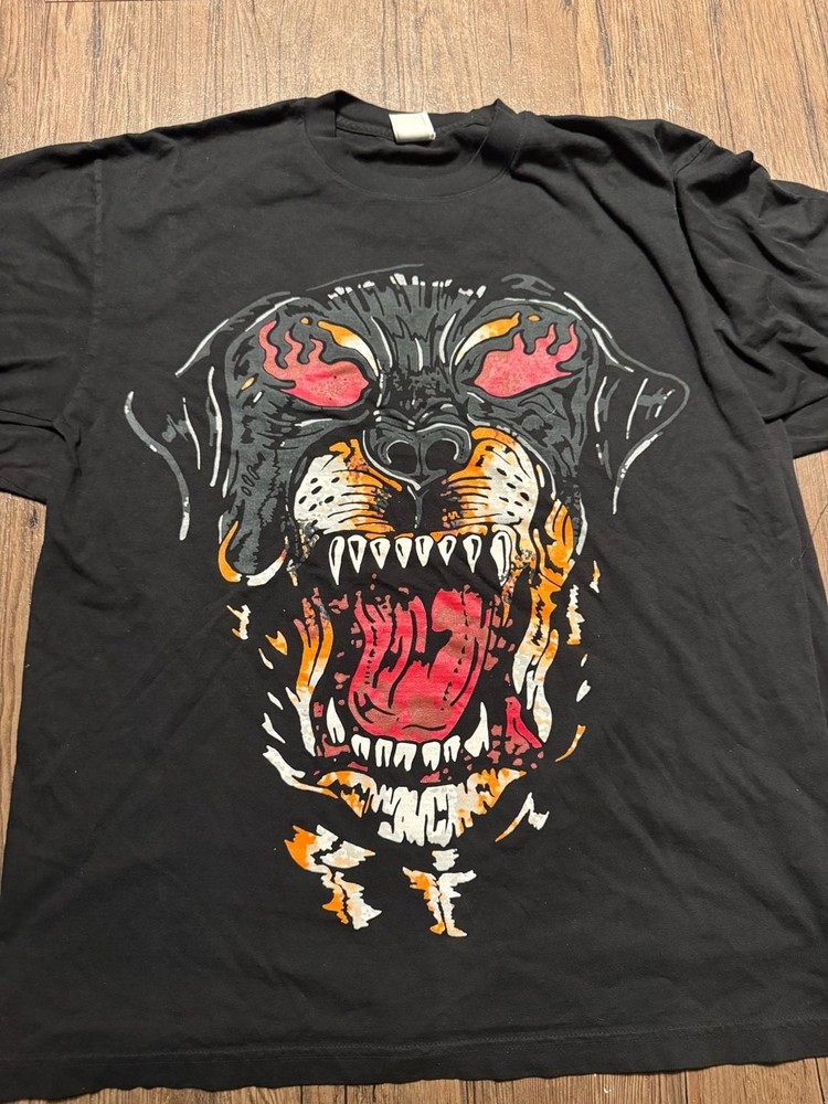 Warren Lotas Rottweiler Graphic Print Crew Neck T-Shirt