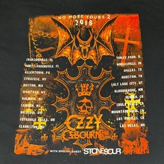 Ozzy Osbourne No More Tours 2 T Shirt 2XL 2018 Stone Sour Black Graphic Tee