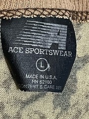 Vintage ACE SPORTSWEAR Shirt Mens L Sniper Camo Pocket Tee Hunting USA 90s