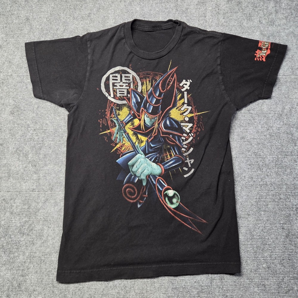 Yu-Gi-Oh Dark Magician Graphic T Shirt Men’s Small Black Anime Manga ©1996