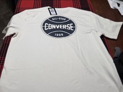 Converse All Star Graphic Star Logo Cream XL Short Sleeve T-Shirt NWT