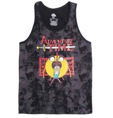 Cartoon Network’s Adventure Time Black Washed Cotton Tank Top A-Shirt