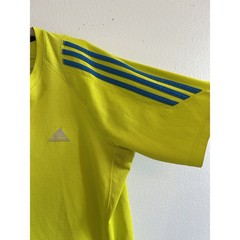 Adidas Formotion Shirt Men’s L Neon Yellow 3 Stripe Blue Climate Cool Jersey Y2k