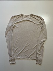 Ever Brand Made In USA Ribbed Natural Thermal Crewneck Long Sleeve Shirt Sz. M