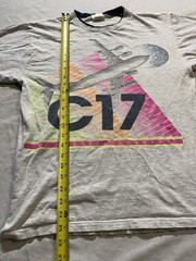 Vintage 90s C-17 Shirt Air Force Base Tultex Made in USA MEDIUM