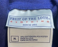 Vintage Fruit Of The Loom Turtle Neck Shirt Women XL Blue Longsleeve 1997 USA