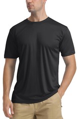 Men’s UPF50+ Short Sleeve Fishing Shirts Skin Protection Swim Shirts Casual Tops