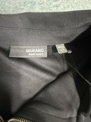 Murano Liquid Luxury Mens Black Quarter Zip Long Sleeve Shirt NWT Size LT