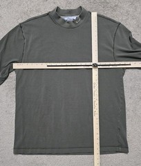 VTG Nike Mock Neck Shirt Men L Gray Long Sleeve Base Layer Swoosh Silver Tag Y2K