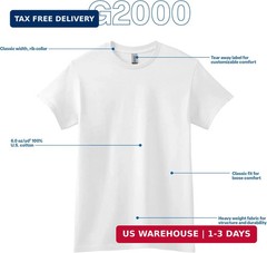 Gildan Adult Ultra Cotton T-Shirt, Style G2000, Multipack