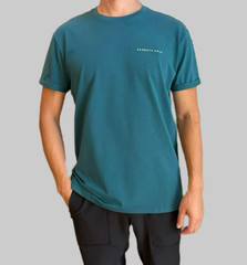 Kenneth Cole Men’s Crew Neck Short Sleeve Active Tee Pacific Green L Embroidery