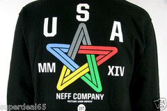 Neff Hooded Sweater USA Black with Aztec Pattern Neff Hoody Neff Hoodie