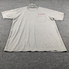 Salt Life Mens Large Gray Cotton USA Whale Graphic Short Sleeve Pocket T-Shirt