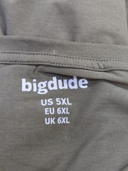 Bigdude Short Sleeve Henley Neckline Grandad Collar Mens Cotton TShirt 5XL Olive