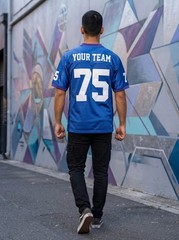 Custom Football Jersey Men Women Stitched Short Sleeve Tee Top Any Name Number