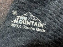 The Mountain Mens T-shirt Vintage 2001 Gray Deer Mates Leather Tag Large #6704