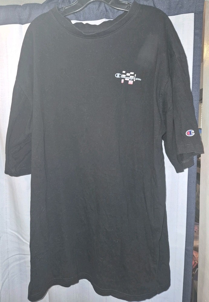 Champion Mens Classic Jersey T Shirt Black Size 2XL