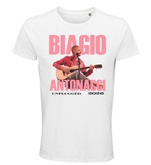 Biagio Antonacci T-shirt, Unplugged 2026, music, concerts, 100% cotton.