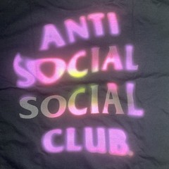 NEW Anti Social Social Club Mens Lava T-Shirt ASSC Tee Black Purple Pink L Large