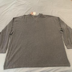 Carhartt Shirt Mens 4XL Gray Long Sleeve Henley Workwear 100% Cotton K200