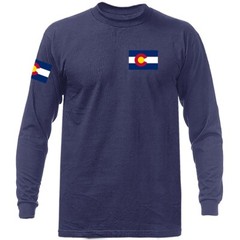 State of Colorado Flag Crest CO Graphic Long Sleeve