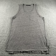John Elliott + Co Tank Mens L Gray Jersey Lightweight Pocket Scoop Neck USA