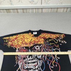Warren Lotas Wolverine Shirt Mens 2XL Black Flaming Skull Weapon X Marvel Flames