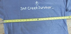 Sh!t Creek Survivor T-shirt Charcoal Grey XL 100% Heavy Cotton